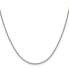 Polished Stainless Steel Rope Chain Necklace 1.5mm