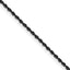 Polished Black Stainless Steel Rope Chain Necklace 1.5mm