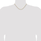 Polished Gold-Tone Stainless Steel Rope Chain Necklace 1.5mm