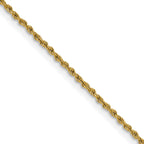 Polished Gold-Tone Stainless Steel Rope Chain Necklace 1.5mm