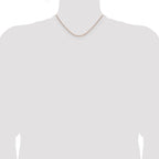 Polished Rose-Tone Stainless Steel Rope Chain Necklace 1.5mm