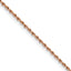 Polished Rose-Tone Stainless Steel Rope Chain Necklace 1.5mm