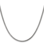Polished Stainless Steel Curb Chain Necklace 2.5mm