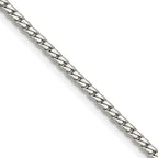Polished Stainless Steel Curb Chain Necklace 2.5mm