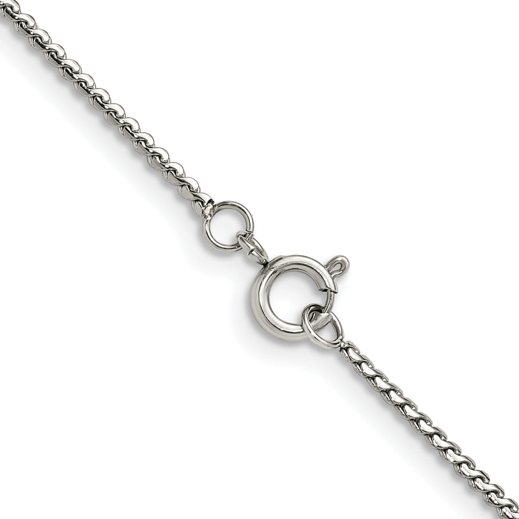 Polished Stainless Steel Curb Chain Necklace 1.5mm