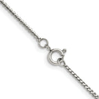 Polished Stainless Steel Curb Chain Necklace 1.5mm