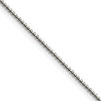Polished Stainless Steel Curb Chain Necklace 1.5mm
