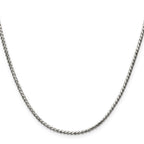 Polished Stainless Steel Curb Chain Necklace 2mm