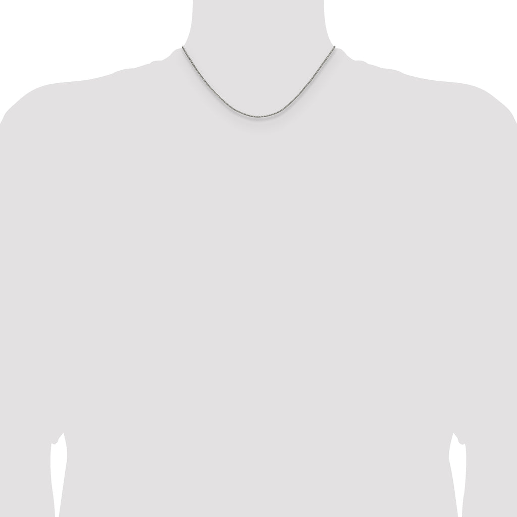 Polished Stainless Steel Box Chain Necklace 1mm