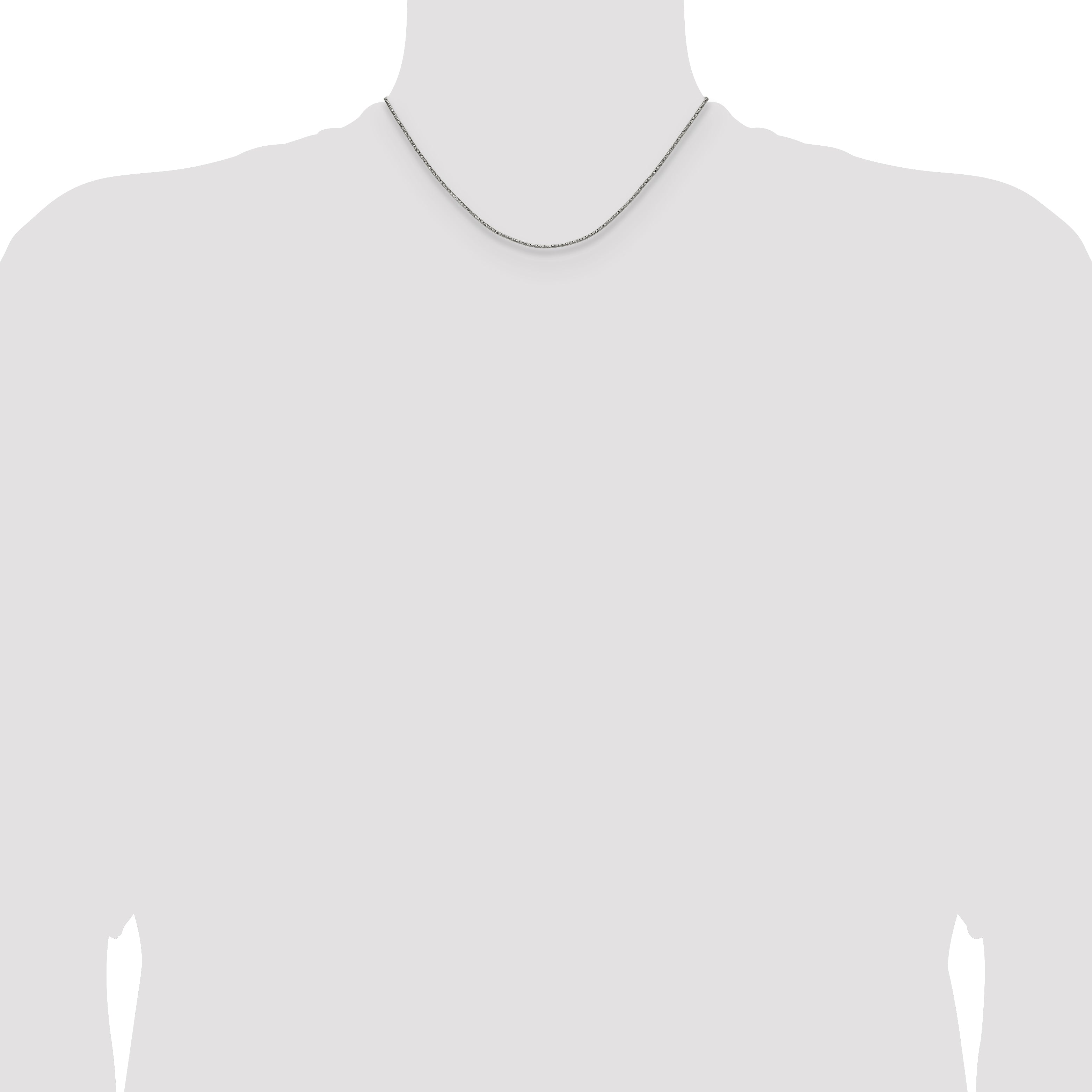 Polished Stainless Steel Box Chain Necklace 1mm
