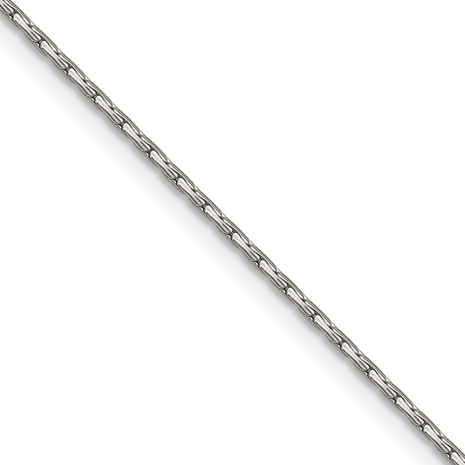 Polished Stainless Steel Box Chain Necklace 1mm Main image