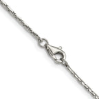 Polished Stainless Steel Box Chain Necklace 1.5mm