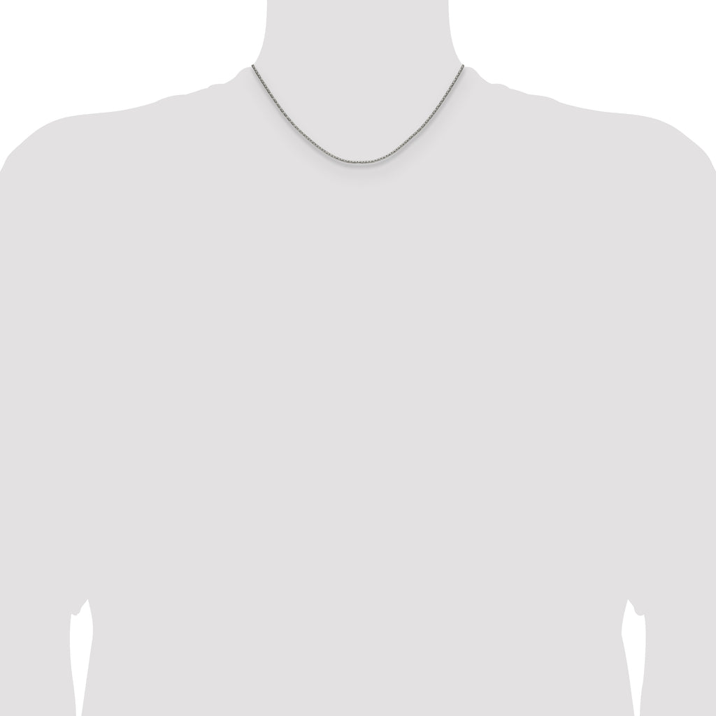 Polished Stainless Steel Box Chain Necklace 1.5mm