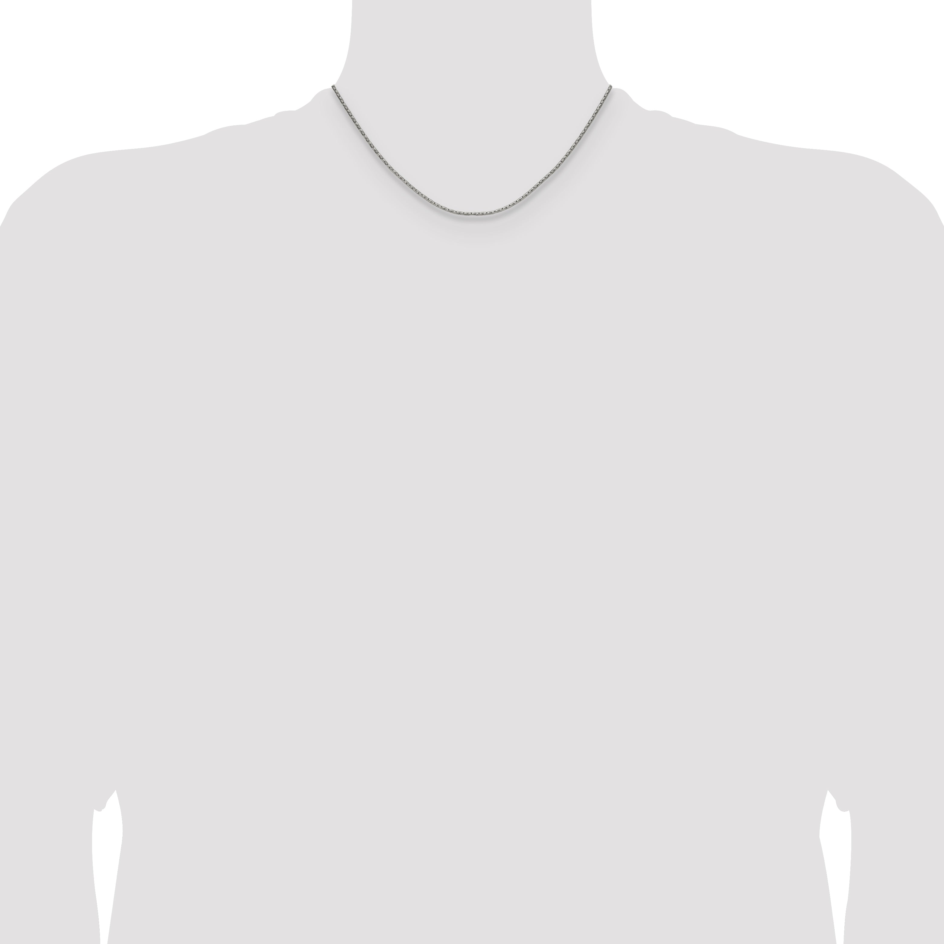 Polished Stainless Steel Box Chain Necklace 1.5mm