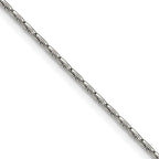 Polished Stainless Steel Box Chain Necklace 1.5mm
