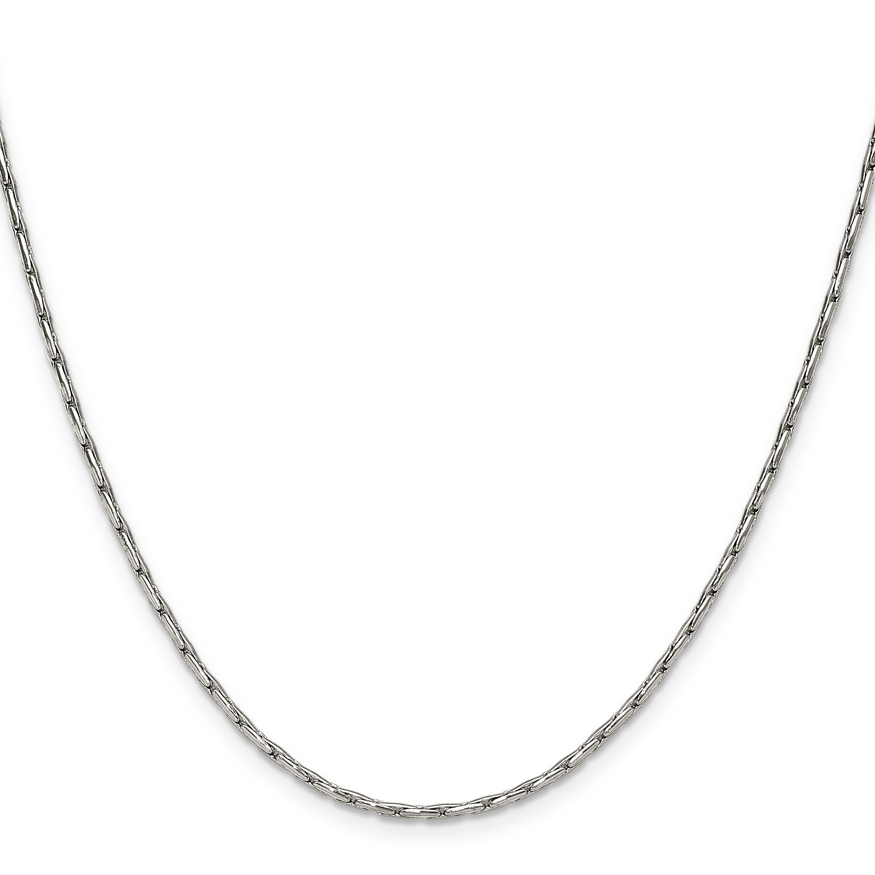 Polished Stainless Steel Box Chain Necklace 1.7mm Secondary image
