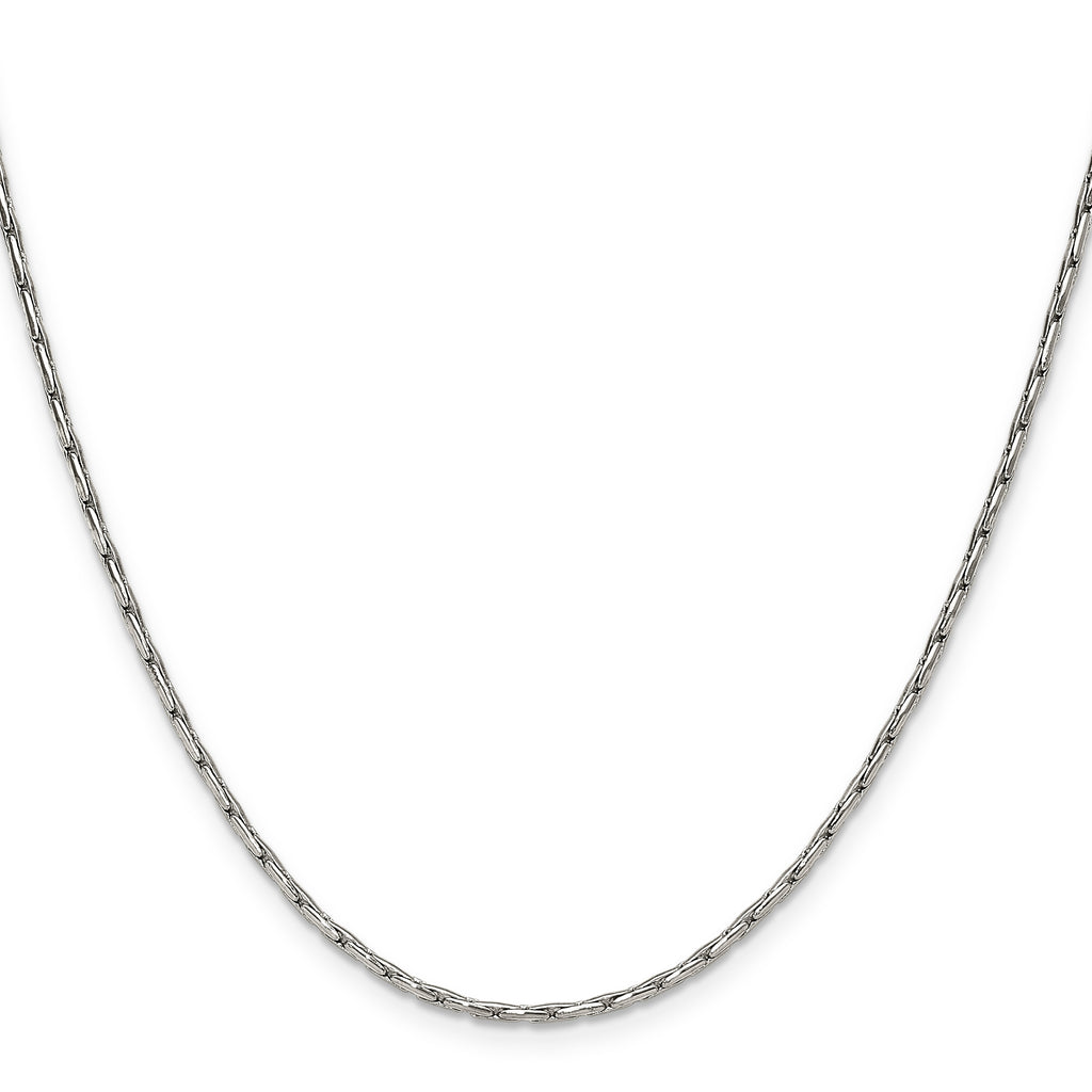 Polished Stainless Steel Box Chain Necklace 1.7mm
