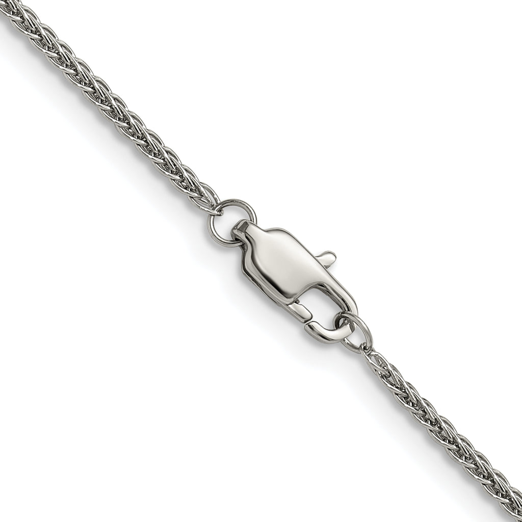 Polished Stainless Steel Necklace 2mm