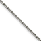 Polished Stainless Steel Necklace 2mm