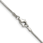 Polished Stainless Steel Curb Chain Necklace 1.5mm 16in