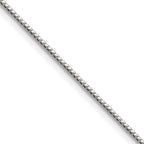 Polished Stainless Steel Curb Chain Necklace 1.5mm 16in
