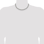 Polished Stainless Steel Rope Chain Necklace 5mm