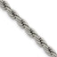 Polished Stainless Steel Rope Chain Necklace 5mm