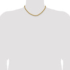 Polished Gold-Tone Stainless Steel Rope Chain Necklace 5mm