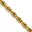 Polished Gold-Tone Stainless Steel Rope Chain Necklace 5mm