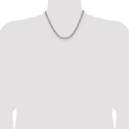 Polished Stainless Steel Figaro Chain Necklace 4.5mm