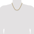Polished Gold-Tone Stainless Steel Figaro Chain Necklace 4.5mm