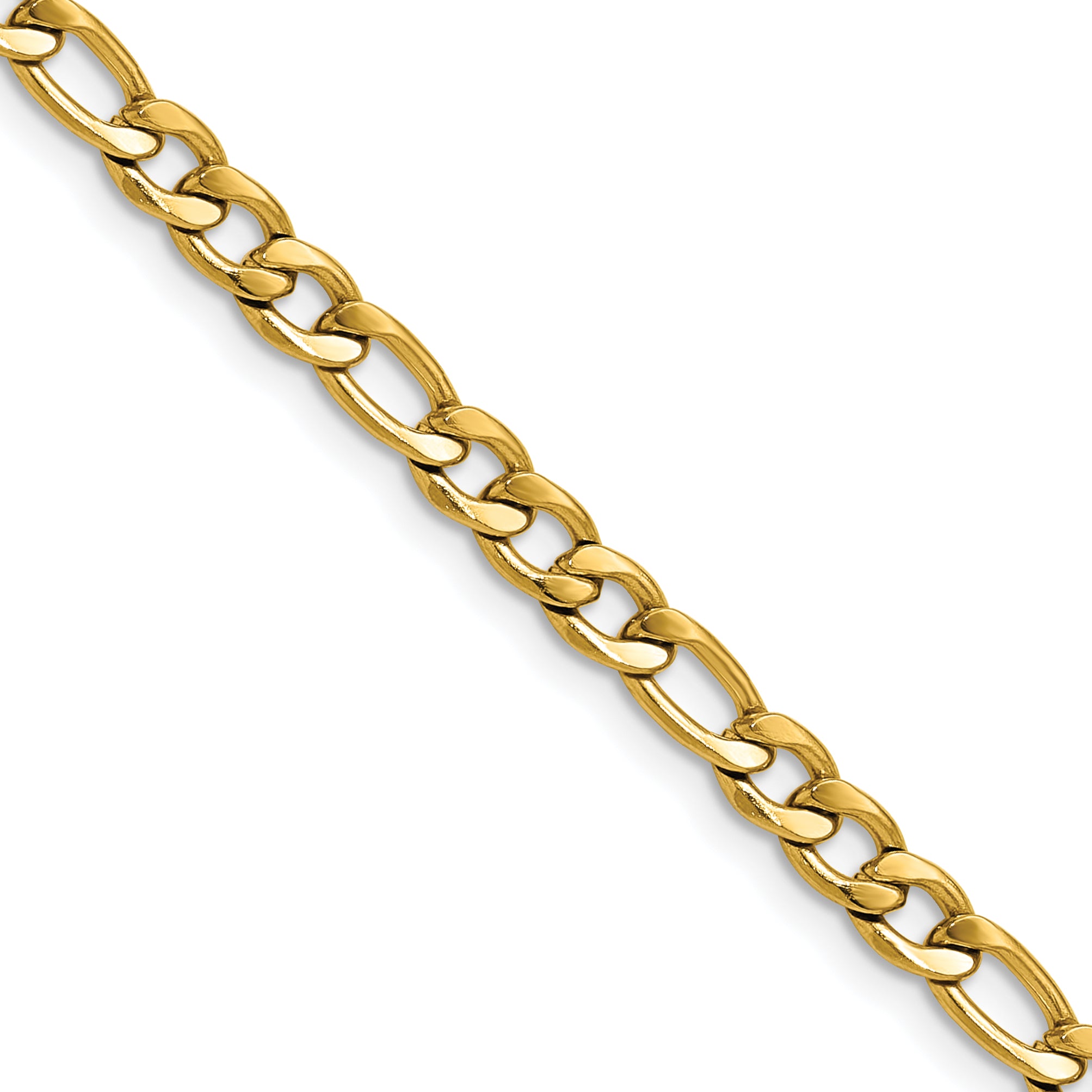 Polished Gold-Tone Stainless Steel Figaro Chain Necklace 4.5mm Main image