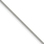 Polished Stainless Steel Curb Chain Necklace 1.5mm 18in