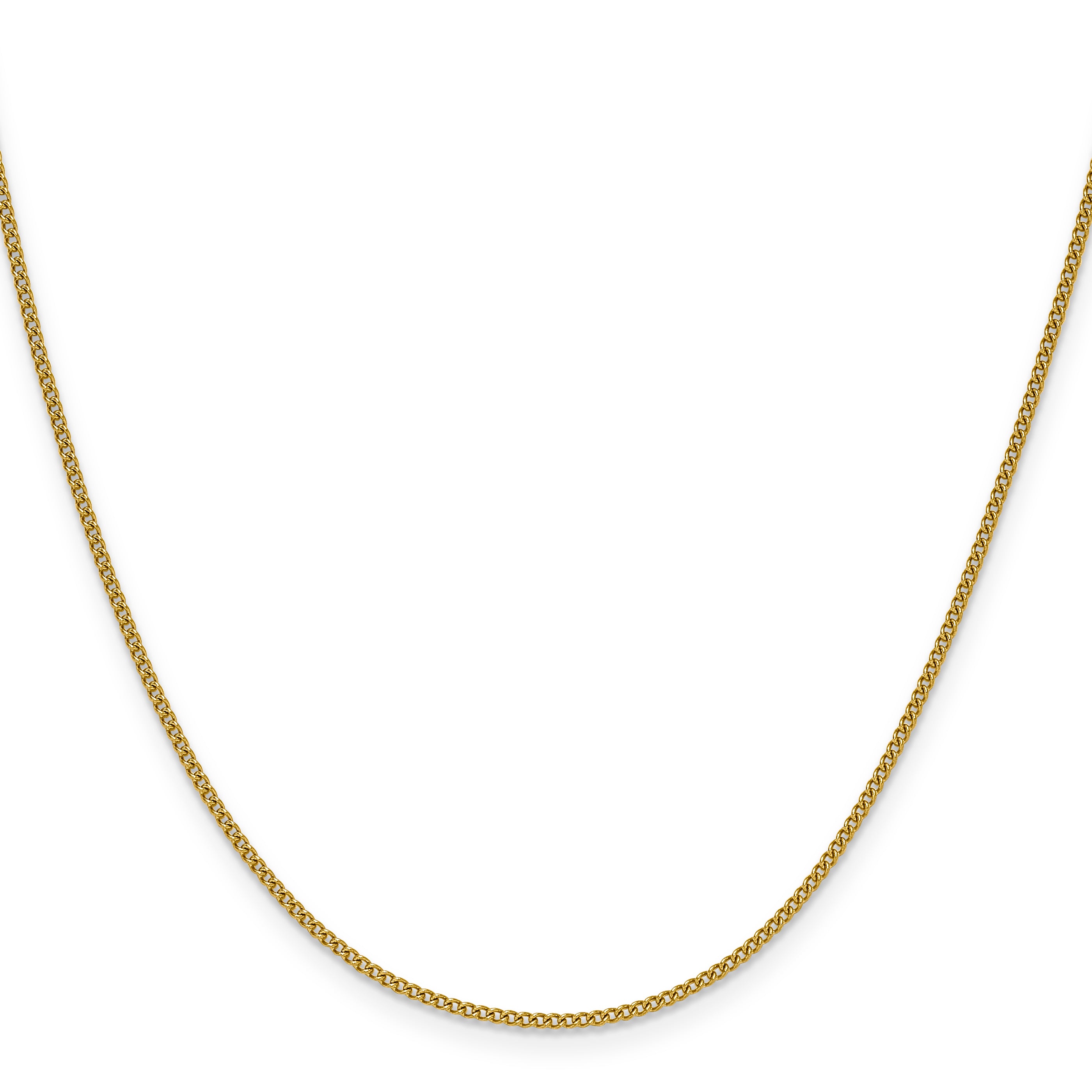 Polished Gold-Tone Stainless Steel Curb Chain Necklace 1.5mm Secondary image
