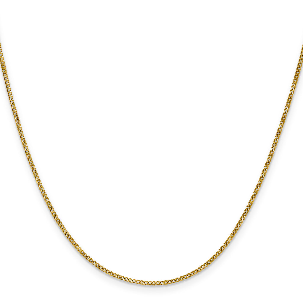 Polished Gold-Tone Stainless Steel Curb Chain Necklace 1.5mm