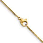 Polished Gold-Tone Stainless Steel Curb Chain Necklace 1.5mm