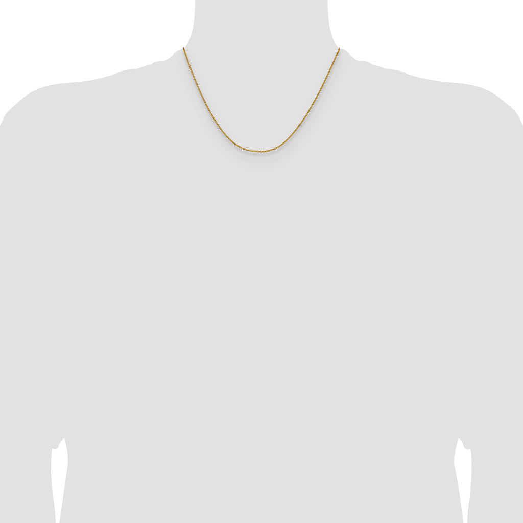 Polished Gold-Tone Stainless Steel Curb Chain Necklace 1.5mm