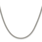 Polished Stainless Steel Curb Chain Necklace 3mm