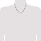 Polished Stainless Steel Curb Chain Necklace 3mm