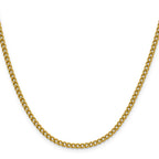 Polished Gold-Tone Stainless Steel Curb Chain Necklace 3mm
