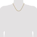 Polished Gold-Tone Stainless Steel Curb Chain Necklace 3mm