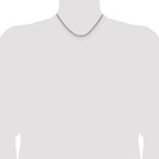 Polished Stainless Steel Rolo Chain Necklace 3mm