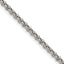Polished Stainless Steel Rolo Chain Necklace 3mm
