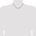Polished Gold-Tone Stainless Steel Rolo Chain Necklace 3mm