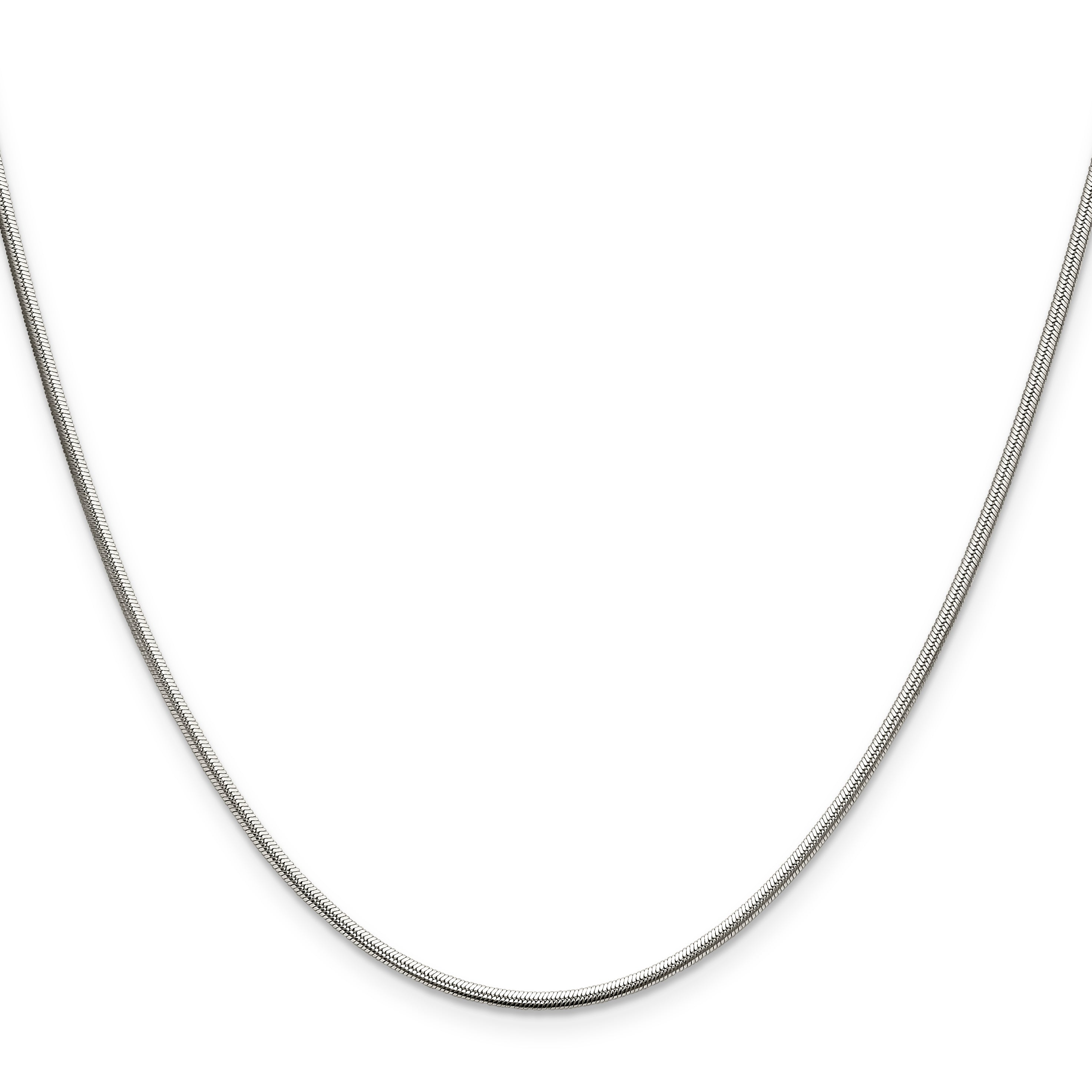Polished Snake Stainless Steel Chain Necklace 1.5mm