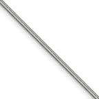 Polished Snake Stainless Steel Chain Necklace 1.5mm