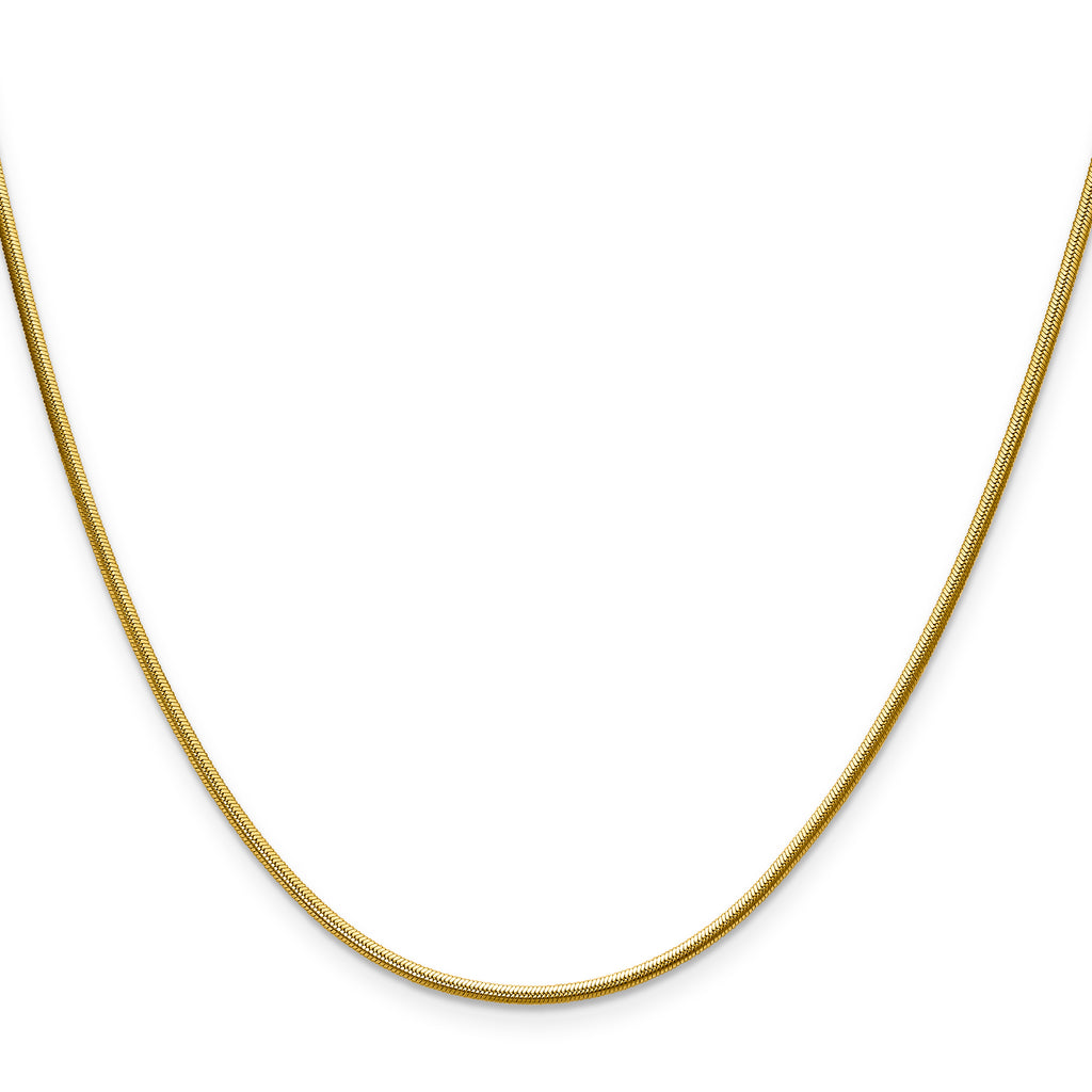 Gold-Tone Polished Snake Stainless Steel Chain Necklace 1.5mm