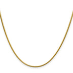 Gold-Tone Polished Snake Stainless Steel Chain Necklace 1.5mm