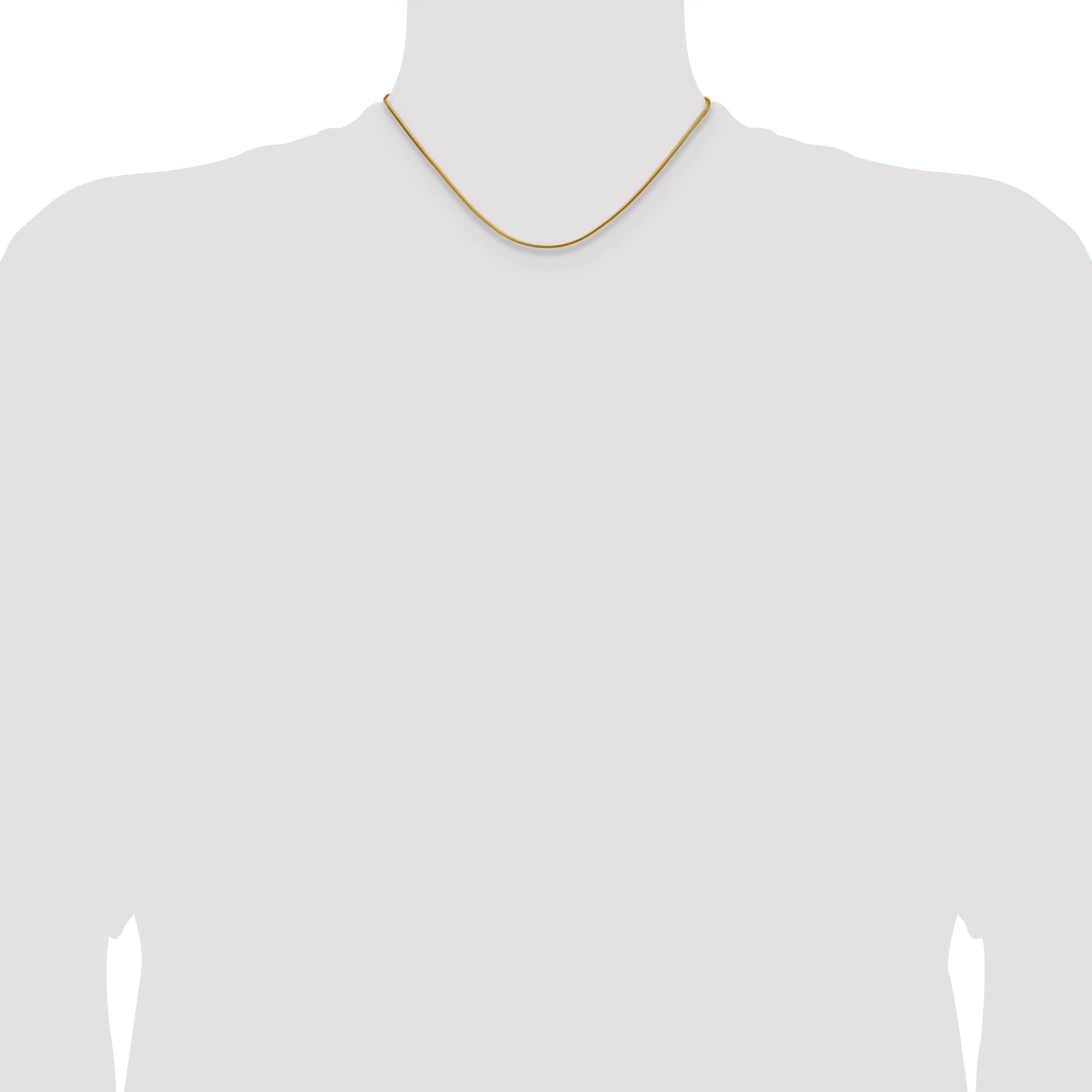 Gold-Tone Polished Snake Stainless Steel Chain Necklace 1.5mm