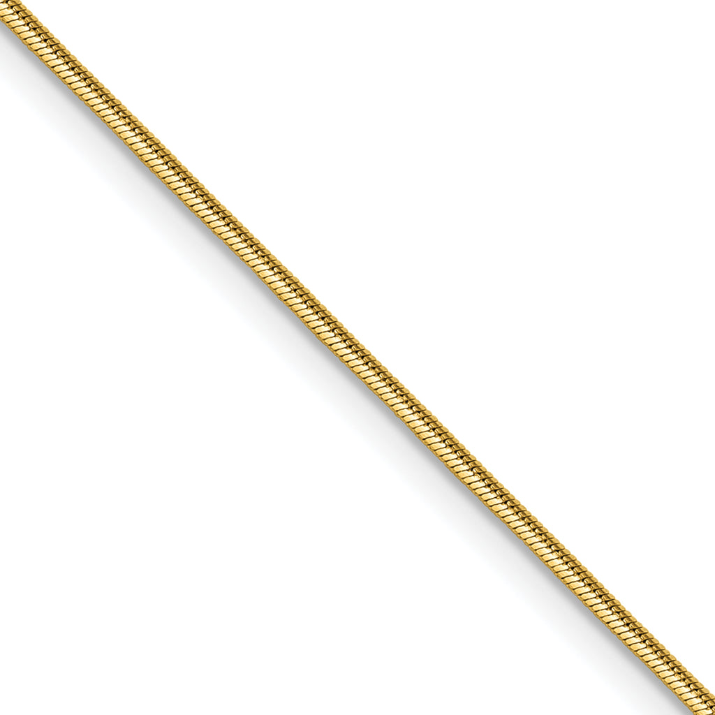 Gold-Tone Polished Snake Stainless Steel Chain Necklace 1.5mm